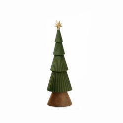 Woodgrain Christmas Tree 47cm Green