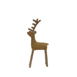 Wool Look Standing Deer 35cm