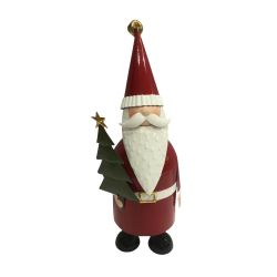 Metal Santa 40cm Red