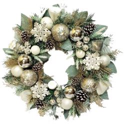 Winterwoods White Wreath 58cm