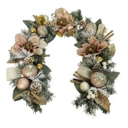 Pink Garland With Gold Decorations 5Ft