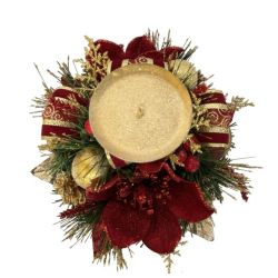 Red And Gold Candleholder 20cm