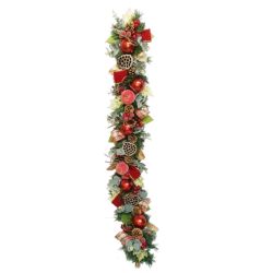 Eucalyptus Tan Plaid Garland 5Ft