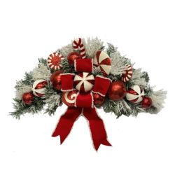 Candy Red And White Swag 65cm