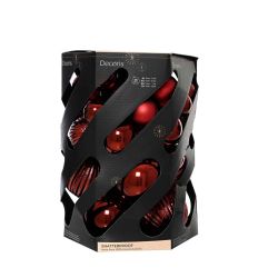 Shatterproof Baubles Red 40Pack