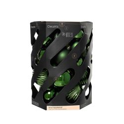 Shatterproof Baubles Green 40Pack