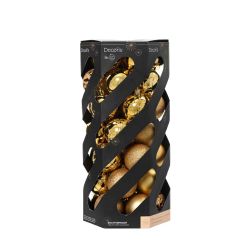 Shatterproof Baubles Gold 6cm 35Pack