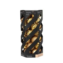 Shatterproof Baubles Gold 6cm 35Pack