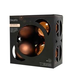 Shatterproof Baubles Dark Blue 10cm 4Pack