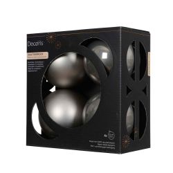 Shatterproof Baubles Sliver 10cm 4Pack