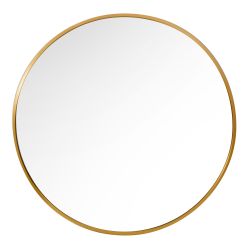 Round Wall Mirror Gold 100Cm