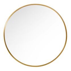 Round Wall Mirror Gold 100Cm