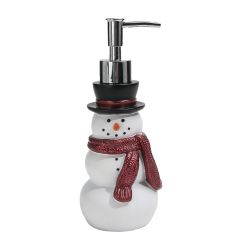 Snowman Soap Dispenser Red.
