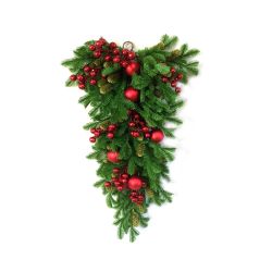 Red Bauble & Berry Tear Drop 71cm