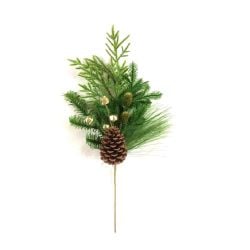 Pine Pick With Bells & Pinecones 61cm 