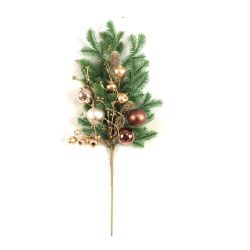 61cm Pine Pick With Gold Berry &  Bauble 