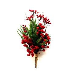 45cm Red Berry & Pine Bundle