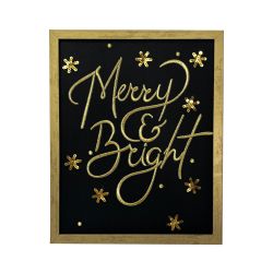 Framed Picture Merry & Bright 32x25cm