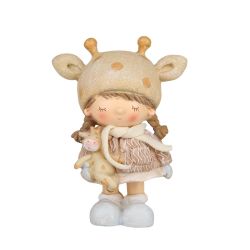 Girl holding Reindeer 17cm