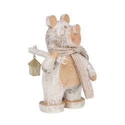 Bear Holding Lantern 18cm