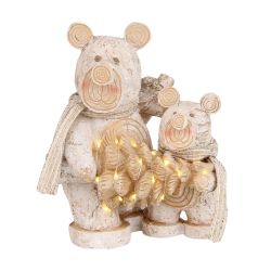 Two Bears Holding Tree 18cm