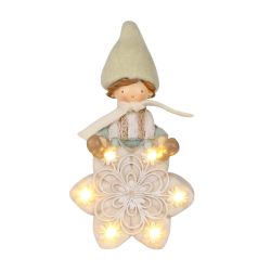 Boy on Snowflake 22cm