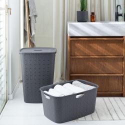 Curver Softex Laundry Basket 45L Dark Grey