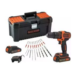 Black+Decker Combi Drill with Battery Kit and Toolbox