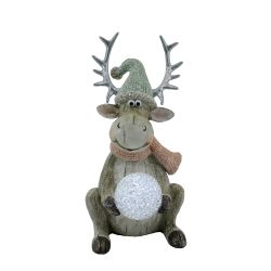 Reindeer With Led Star 16cm