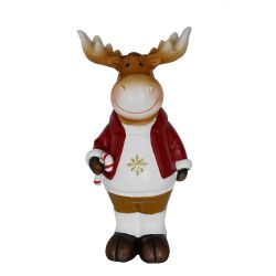 Standing Reindeer with Red Coat 23cm