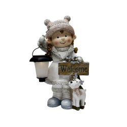 Girl Holding Lantern 38cm