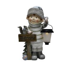 Boy Holding Lantern 38cm