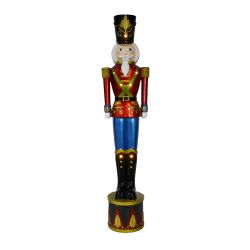 Nutcracker with LED Lights 83cm Blue