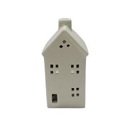 House Tealight Holder 19cm Grey