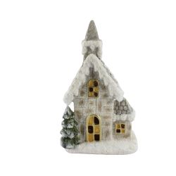 Led Church 31cm Grey