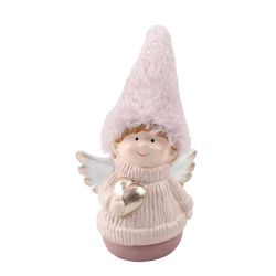 Angle With Heart 13cm Pink