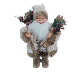 Standing Santa 40Cm Brown
