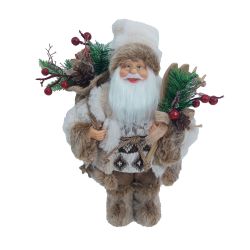 Standing Santa 30Cm Brown