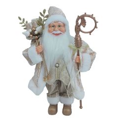 Standing Santa 40Cm Gold