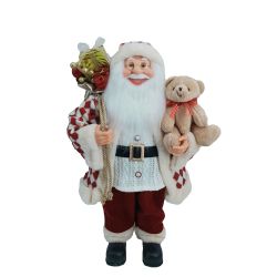 Standing Santa 60Cm White/Red