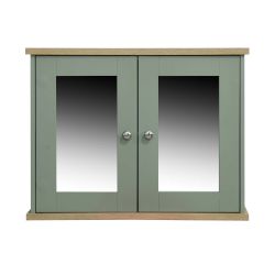 Bray Two Tone Double Door Mirror Cabinet