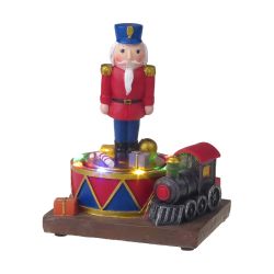 Rotating Nutcracker on Drum 16cm