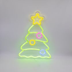 Tree Neon Lights 27x37cm