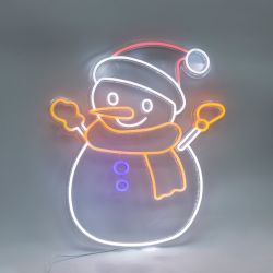 Neon Snowman 45x50cm