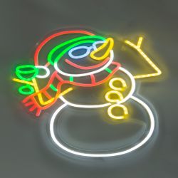 Neon Snowman 32x41cm
