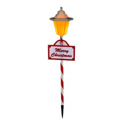 Christmas lamp Post solar light - White