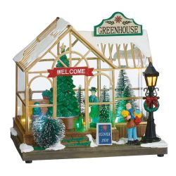 Christmas LED Green House with Turning Tree