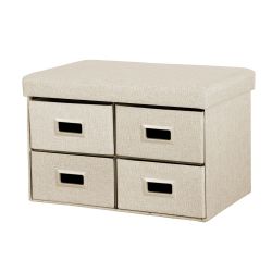 Alba 4 Drawer Storage Box Beige