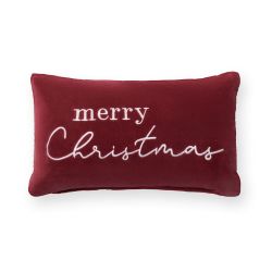 Merry Christmas Embroidered Cushion