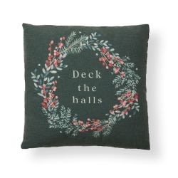 Deck The Halls Cushion Green